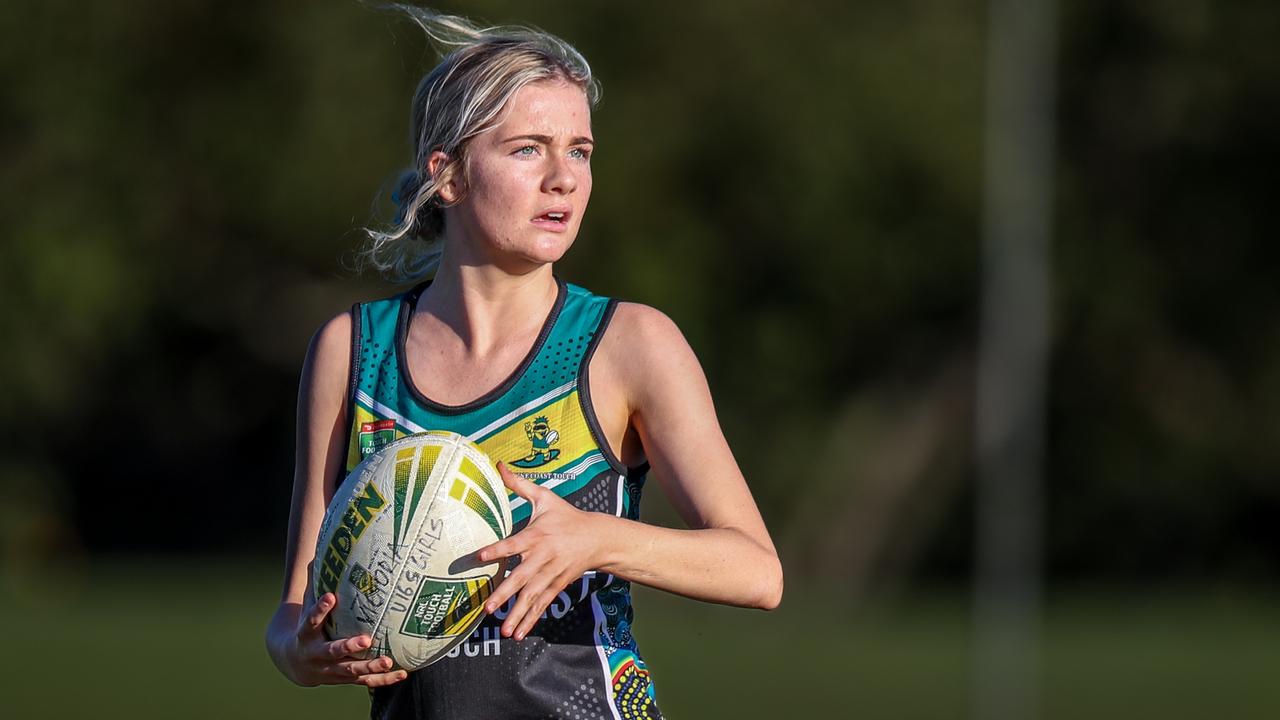 Charlotte Goding has been selected in the Broncos Q Youth Academy for 2023. Picture: Touch Football Australia.