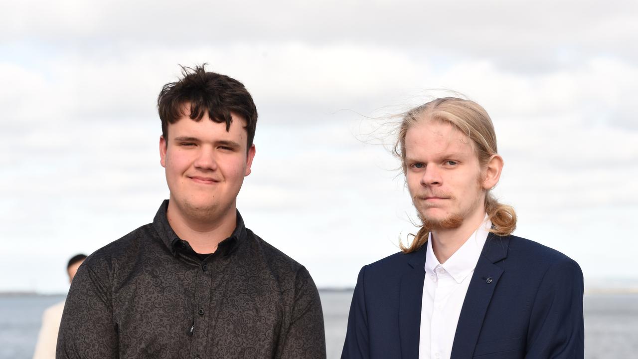 Ty Gilson and James Reeve at the Northern Bay College Graduation. Picture: David Smith