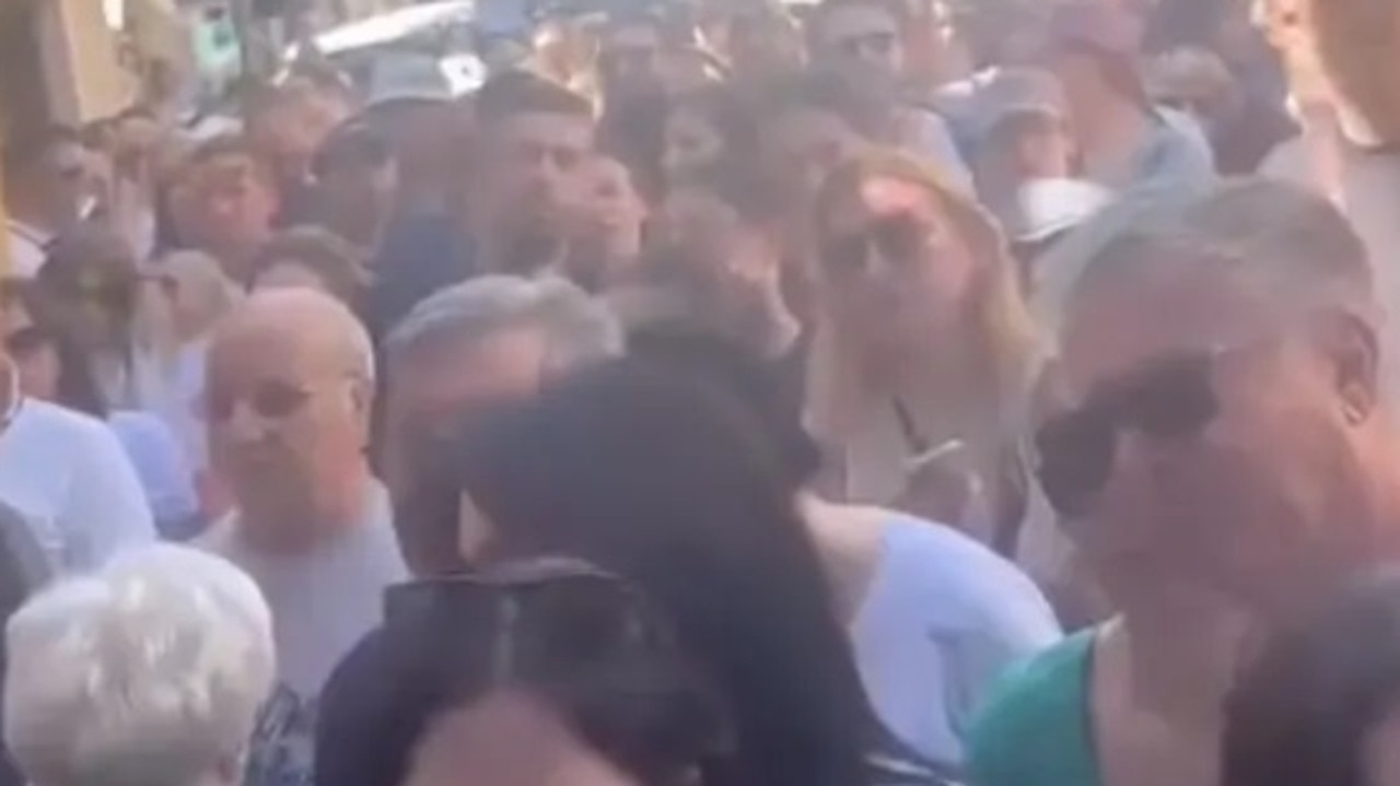 Shocking images of tourist town overrun
