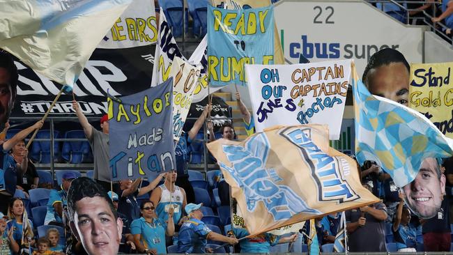 Titans fans want to keep their club and identity. Picture by Scott Fletcher