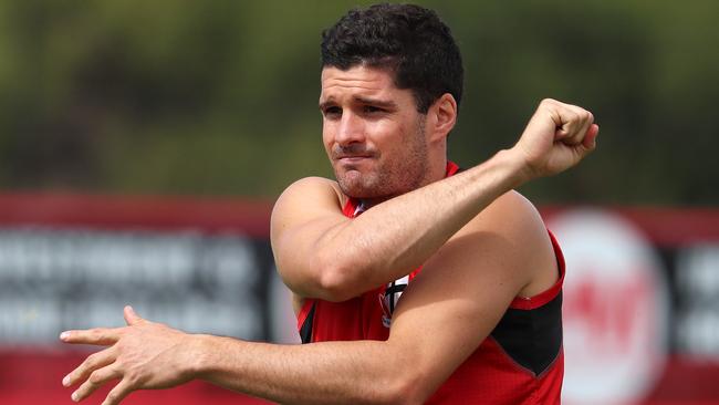 Leigh Montagna training at St Kilda’s previous club in Seaford. Picture: Michael Klein