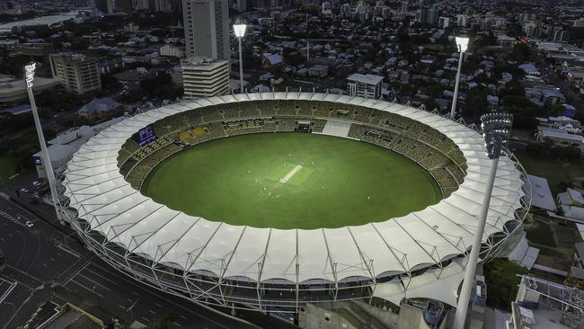 The Gabba will host the AFL Grand Final next month. Picture: Lee Carseldine and Droneit Group