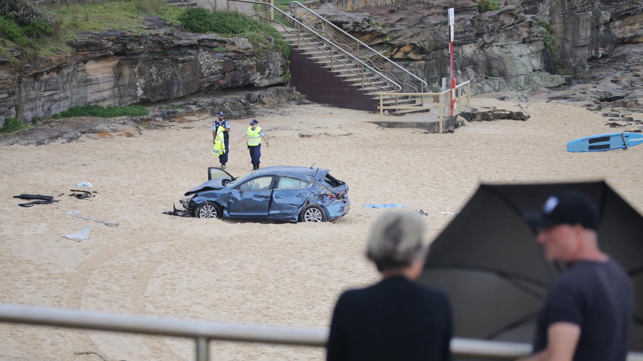 Police established a crime zone as a result of the crash and a rescue helicopter rushed the elderly couple to hospital in a critical condition. Picture: Christian Gilles