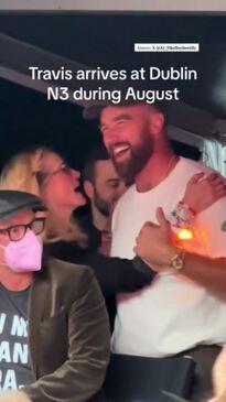 ‘Cringey’: Julia Roberts gets handsy with Travis Kelce at Taylor Swift’s Dublin show
