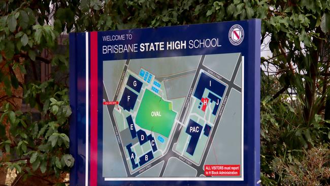 A map of the Brisbane State High School campuses. Picture: David Clark