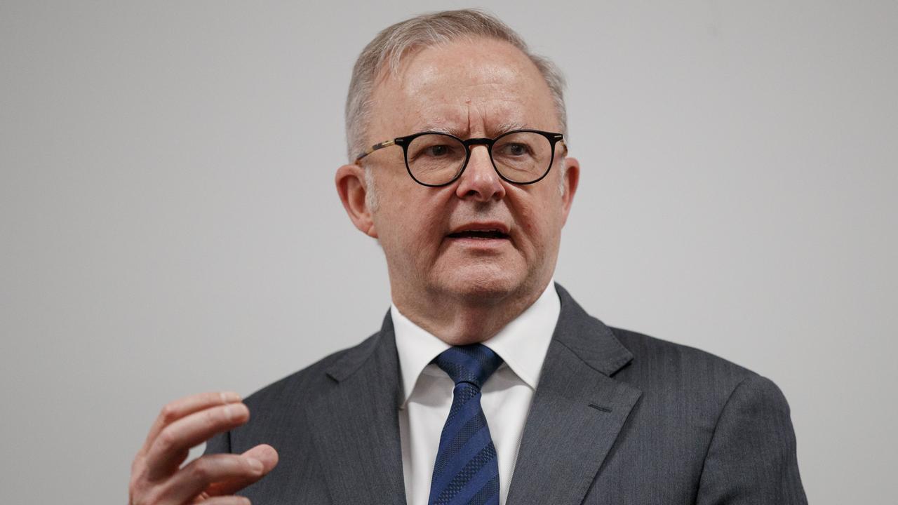 Prime Minister Anthony Albanese attends the official declaration for the seat of Grayndler in Banksmeadow on Wednesday. Picture: NewsWire / Nikki Short