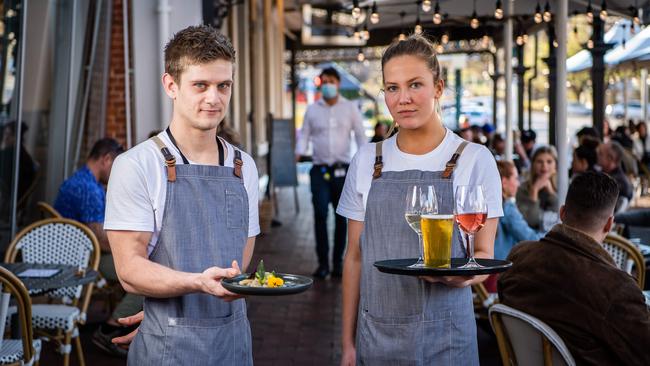 The Lion Hotel staff members Cody Mirabello and Sarah Davies. Picture: Tom Huntley