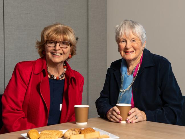 Group members Ann Fitzpatrick and Maria Hobelsperger. Picture: AAP Image/Monique Harmer