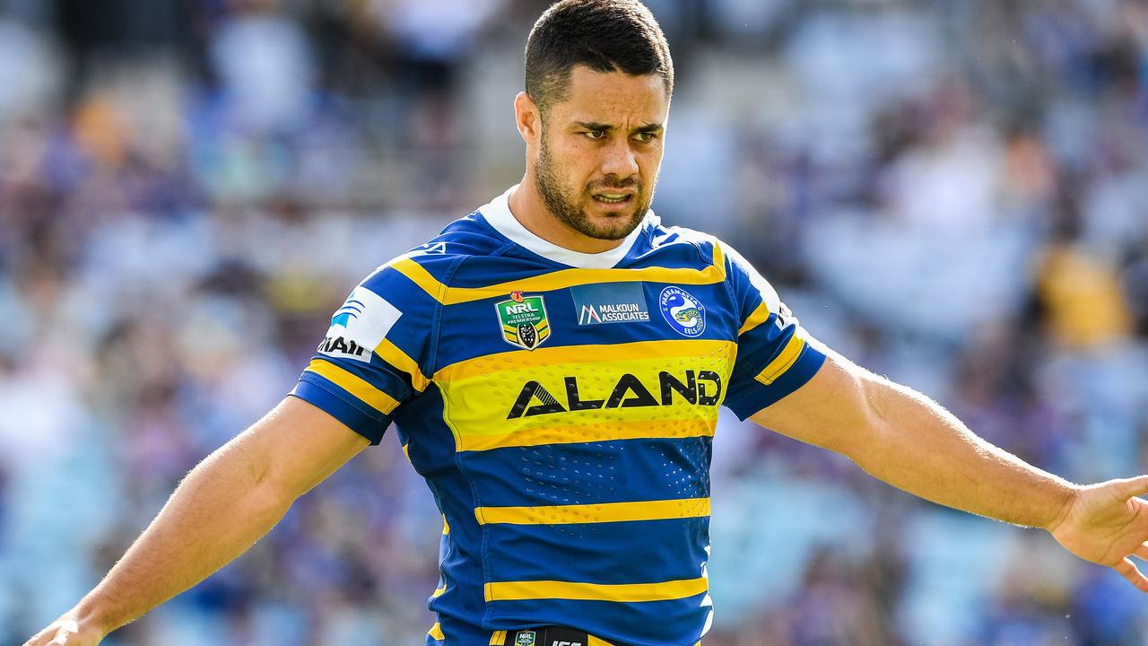 Jarryd Hayne has had a long stint on the sidelines for the Eels.