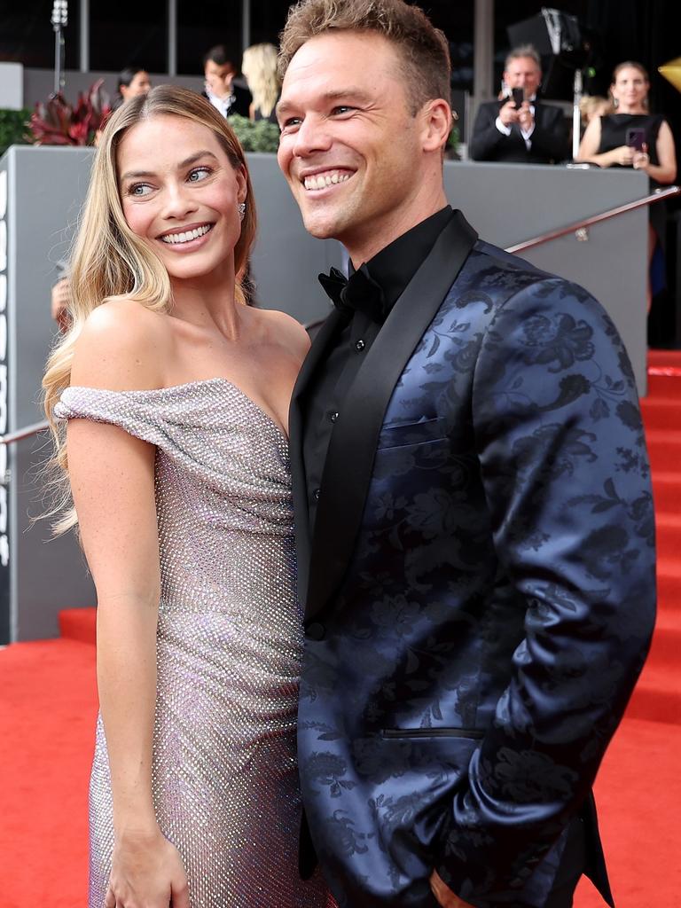 Margot Robbie and Lincoln Lewis. Photo: Chris Hyde/Getty Images for AFI