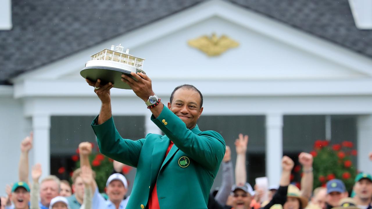 Tiger after winning the 2019 Masters. Photo: David Cannon/Getty Images/AFP