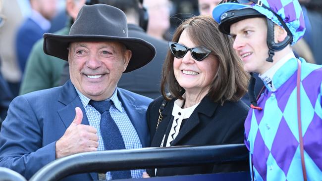 Tony Ottobre (left) was an apprentice jockey for Colin Hayes. Picture: Getty Images