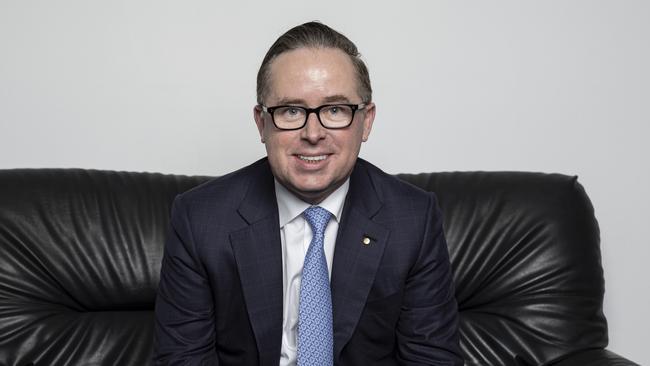 Qantas CEO Alan Joyce says without border rules it looks political. Picture: Russell Shakespeare