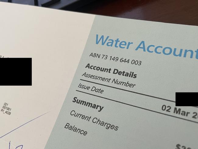 Generic Central Coast Council water bill