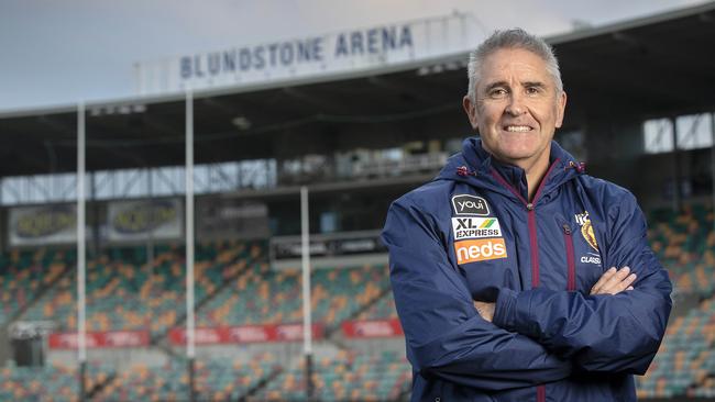 Brisbane Lions coach Chris Fagan at Blundstone Arena. Picture: Chris Kidd