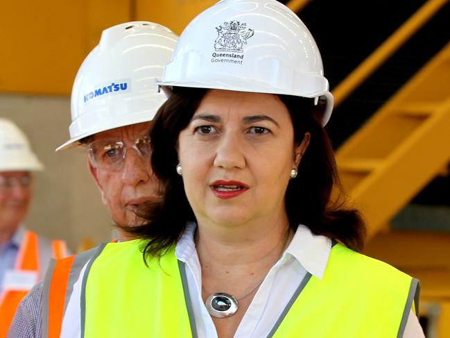 Premier Annastacia Palaszczuk in Mackay to announce the go ahead of the Carmichael Mine by Indian company Adani. Pic Tim Marsden