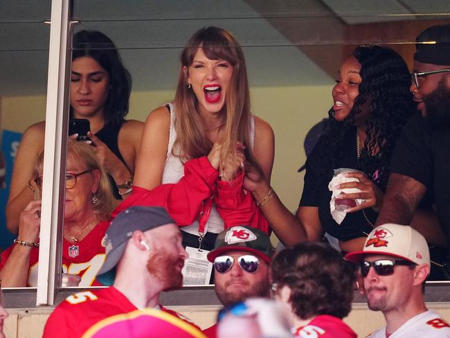 Taylor Swift at the Chicago Bears/Kansas City Chiefs game on September 24. Picture: Jason Hanna/Getty Images