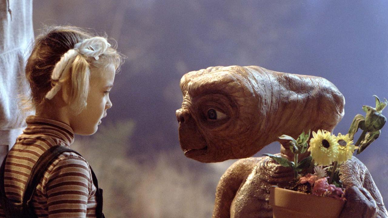 GDrew Barrymore rose to fame in ET. Picture: AP Bruce McBroom