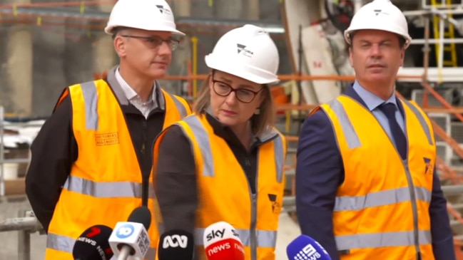 Victorian Premier leaves North East Link press conference