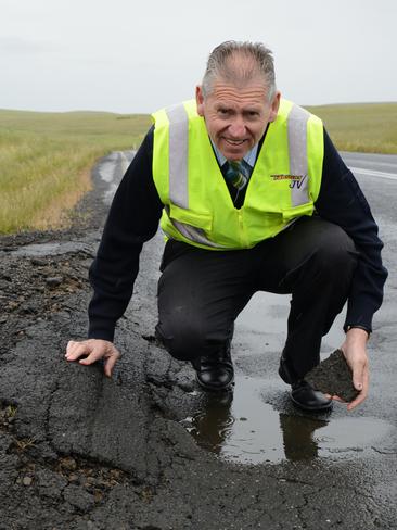 Australia’s worst road is the Glenelg Highway between Coleraine and Casterton, according to Trotters Coaches director Des Trotter (pictured). Picture: Karla Northcott