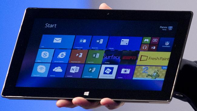 This is today’s Microsoft Surface Pro 2. But where will technology take us in the future? Picture: AP Photo/Mark Lennihan