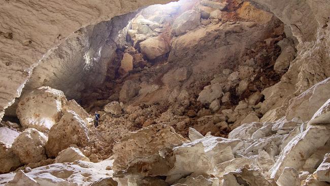 A sacred indigenous cave has been destroyed by vandals in South Australia. Picture: Steve Milner