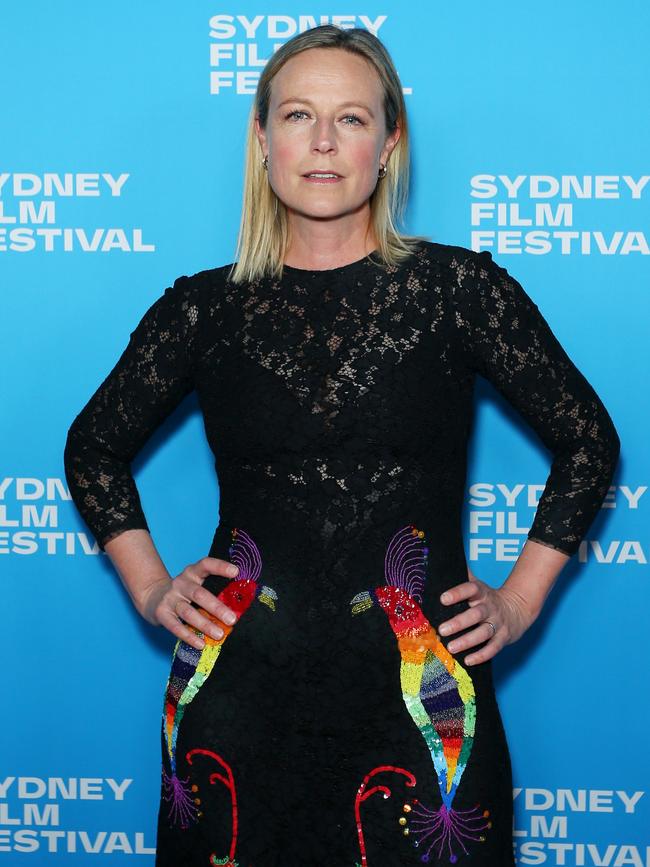 Marta Dusseldorp on the red carpet at Sydney Film Festival in June, where Bay Of Fires made its Australian debut. Picture: Lisa Maree Williams/Getty Images