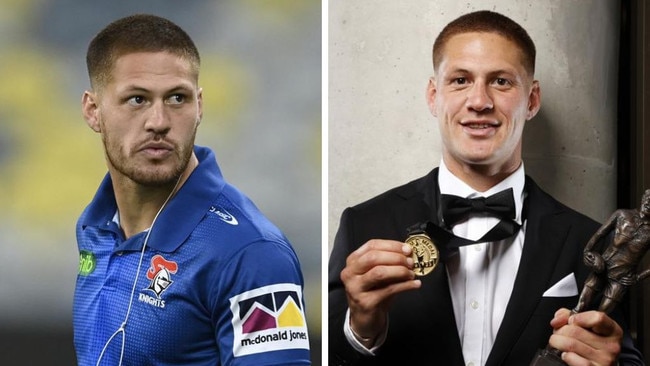 Kalyn Ponga and his Dally M medal triumph. Photos: Getty Images and News Corp.