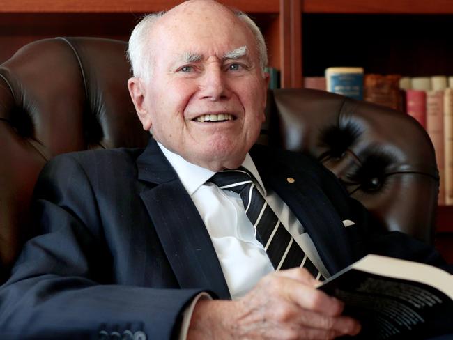 Former Prime Minister John Howard in his office, Sydney. Jane Dempster/The Australian.