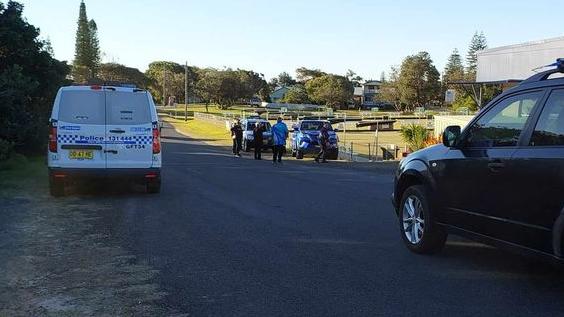 It was reported several cars and the bowlo’ were hit by a car. Picture: Nikki Voss