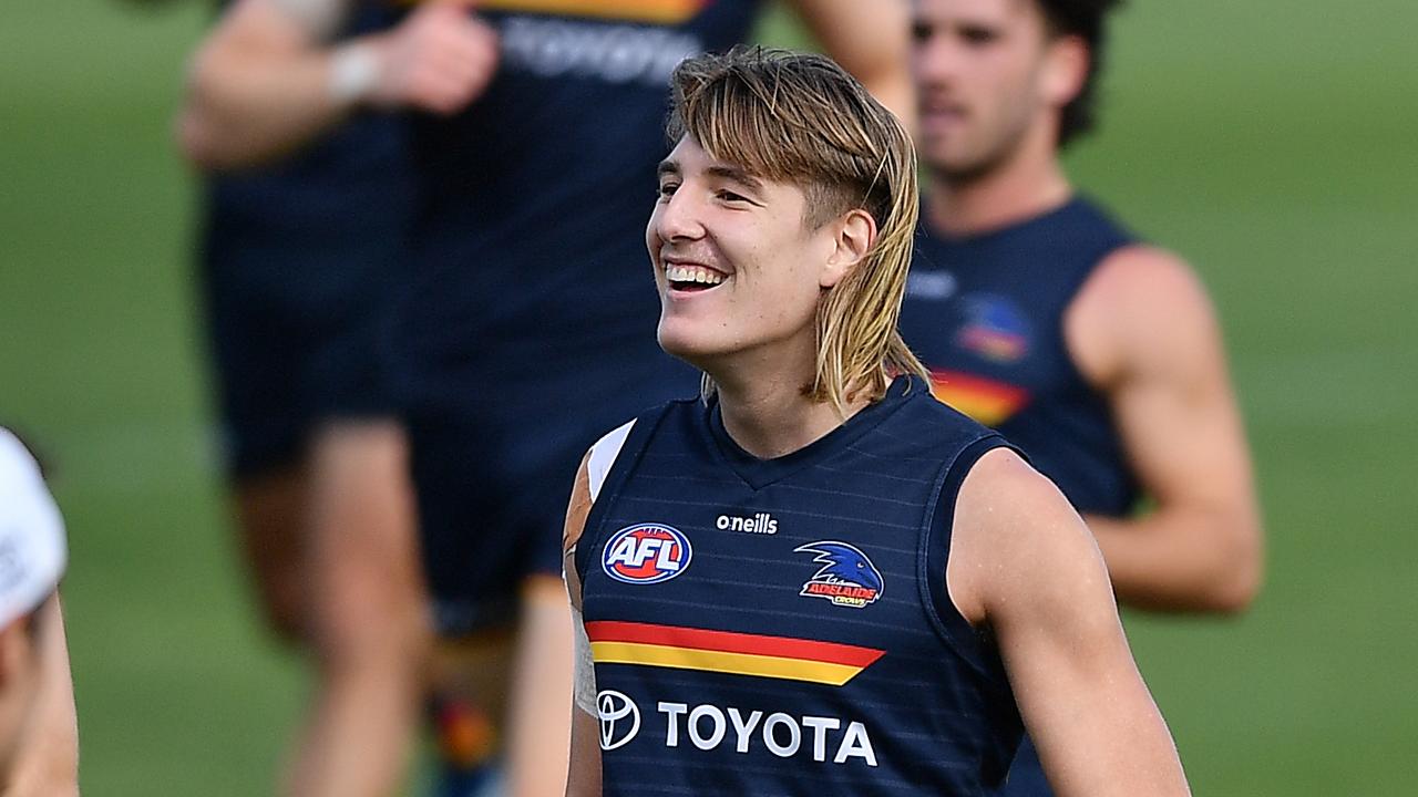 Josh Worrell at Adelaide Crows training. Picture Mark Brake