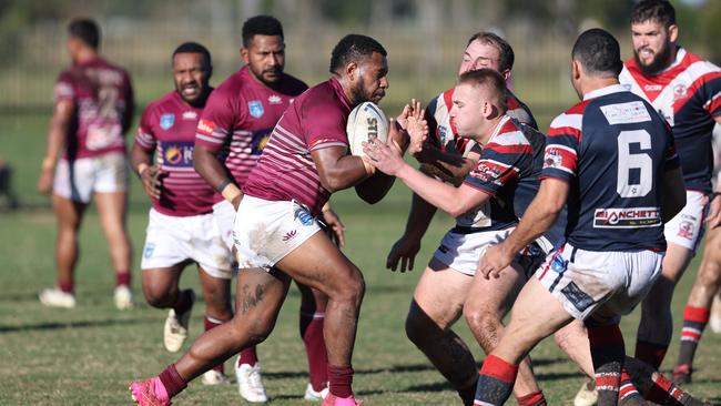 Tukul Tapako taking a hit-up. Picture: DC Sports Photography