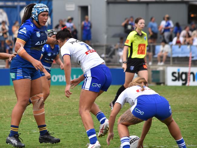 Liaina Dimech looks on at the play the ball. Picture: Sean Teuma