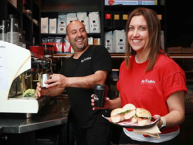 Connie Panetta and Emilio Panetta at Bar Emilio's in Drummoyne. John Feder