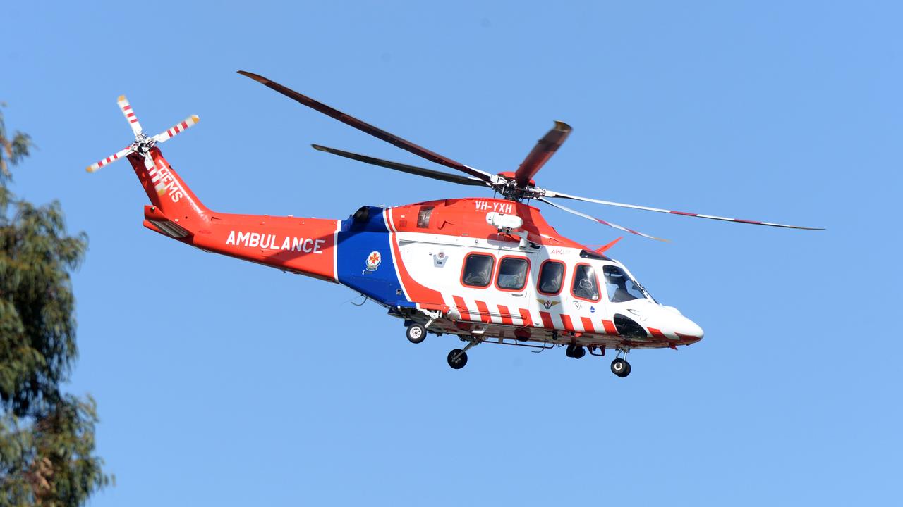 The driver is currently being transported to a waiting rescue helicopter: NCA NewsWire / Andrew Henshaw.