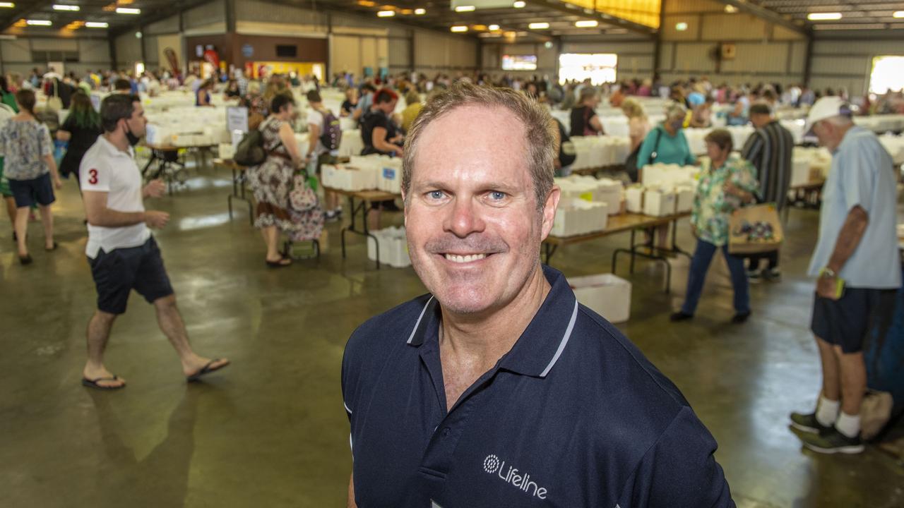 Grant Simpson, CEO Lifeline Darling Downs &amp; South West QLD at the Chronicle Lifeline Bookfest 2022. Saturday, March 5, 2022. Picture: Nev Madsen.