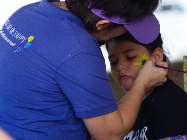 Free face painting was a hit.