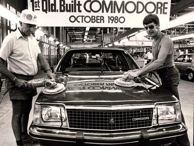 Queensland’s first VC Holden Commodore rolls out of the Acacia Ridge factory in 1980.