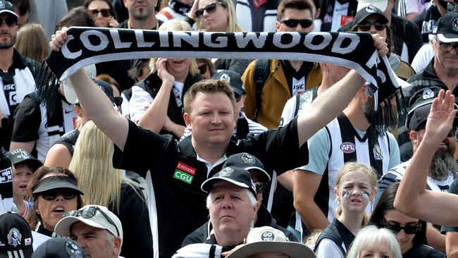 MELBOURNE, AUSTRALIA - NewsWire Photos, OCTOBER 1, 2023. AIA Vitality Centre Oval - Collingwood Family Day where Collingwood players are presented to fans after winning the AFL Grand Final yesterday. Picture: NCA NewsWire / Josie Hayden