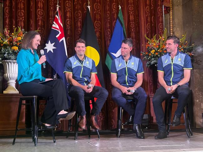 The players took part in a question-and-answer session. Picture: Sophie Elsworth