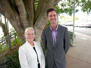 Member for Bundaberg Leanne Donaldson with Energy Minister Mark Bailey. Picture: Max Fleet BUN150615ETH3