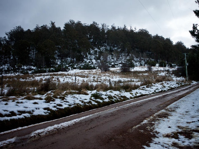 Winter weather, rain, snow and wild winds in the Derwent Valley, the snow-covered icy roads leading to Black Hills