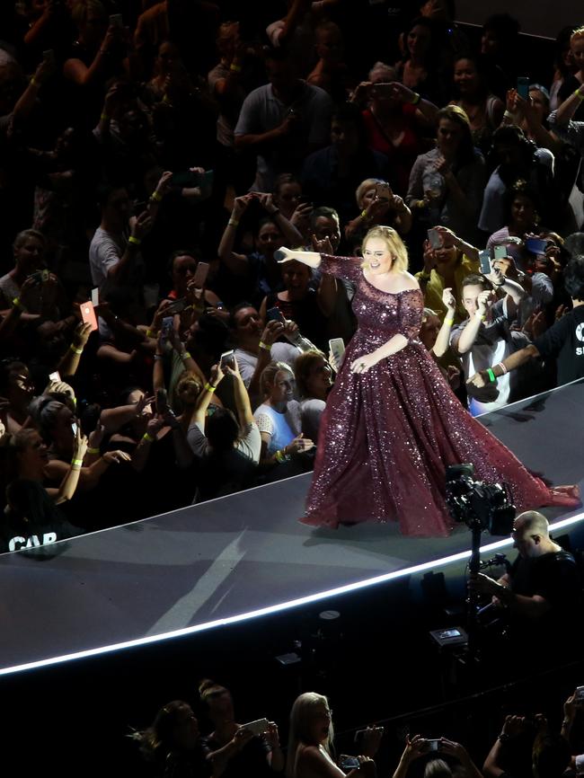 Adele in concert in Brisbane, at the Gabba - Picture: Steve Pohlner