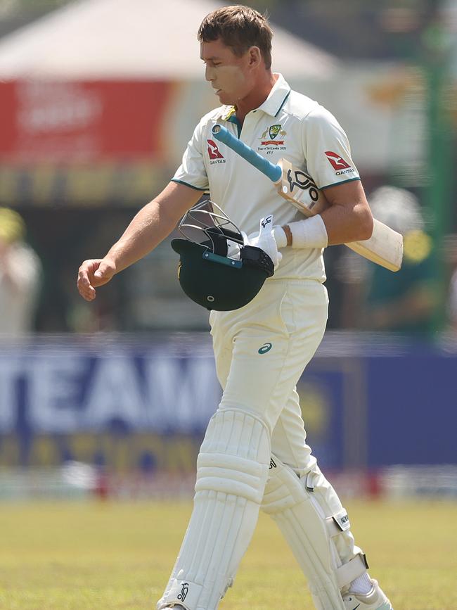 Clear that Marnus Labuschagne’s spot is hanging by a thread. Picture: Robert Cianflone/Getty Images