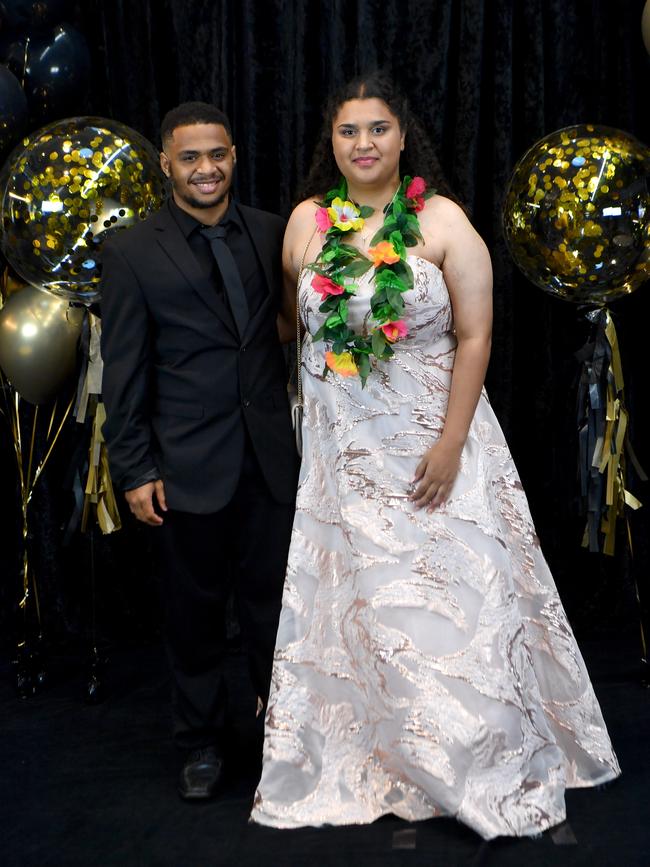 SCHOOL FORMAL 2022 - CALVARY CHRISTIAN COLLEGE. Bobby Naawoi (not graduating student) and Larnie Mara. Picture: Evan Morgan