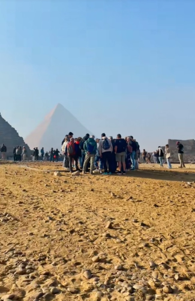 Egypt’s Giza Pyramids is experiencing overtourism and has been plagued by poor management, unregulated and aggressive vendors, and reports of animal cruelty. Picture: TikTok