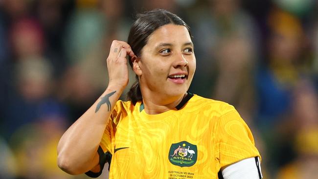 Sam Kerr is in the starting side for a very strong Australian line-up. (Photo by James Worsfold/Getty Images)