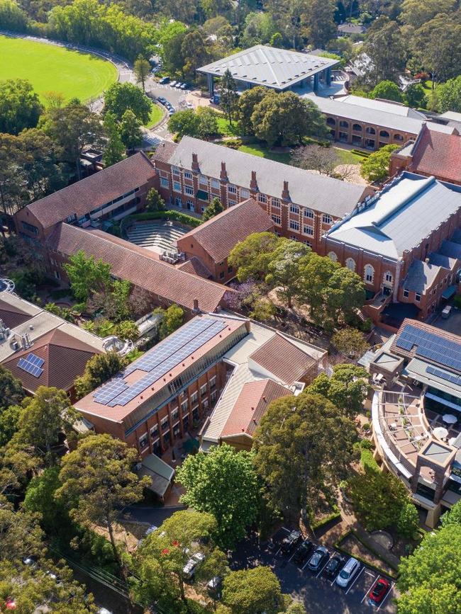 An aerial photo of the college.