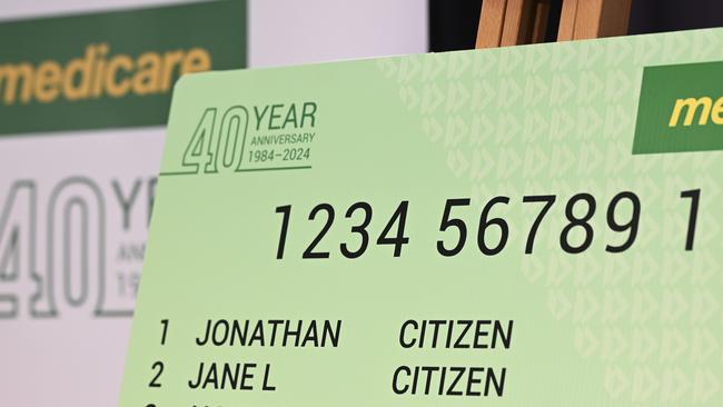 CANBERRA, AUSTRALIA, NewsWire Photos. JANUARY 29 2024: Minister for Health and Aged Care Mark Butler holds a press conference to launch the commemorative 40th anniversary Medicare card at Parliament House in Canberra. Picture: NCA NewsWire / Martin Ollman