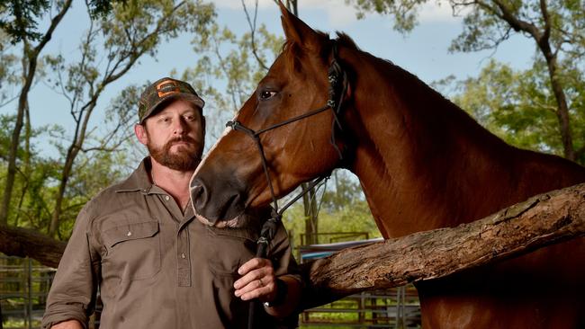 Veteran Brad Kay found restored confidence and purpose through horsemanship clinic. Picture: Evan Morgan